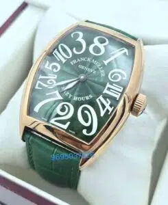 Franck Muller Crazy Hours Green Leather Strap Swiss Automatic Watch