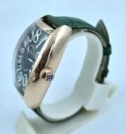 Franck Muller Crazy Hours Green Leather Strap Swiss Automatic Watch - Image 4