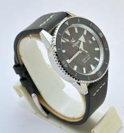 Rado Captain Cook Black Leather Strap Swiss Automatic Watch - Image 5