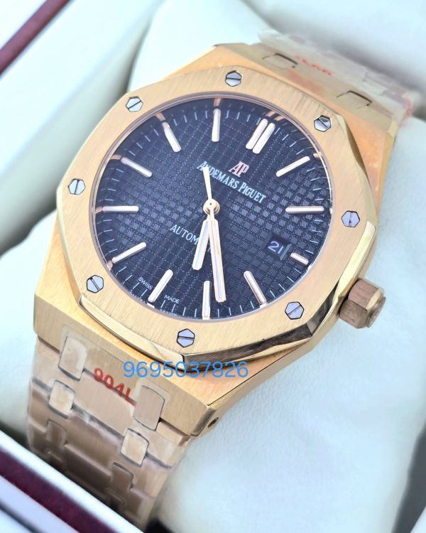 Audemars Piguet Royal Oak Black Rose Gold Swiss Automatic Watch