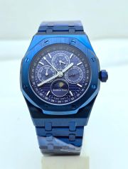 Audemars Piguet Royal Oak Perpetual Calendar Blue Swiss Automatic Watch - Image 3