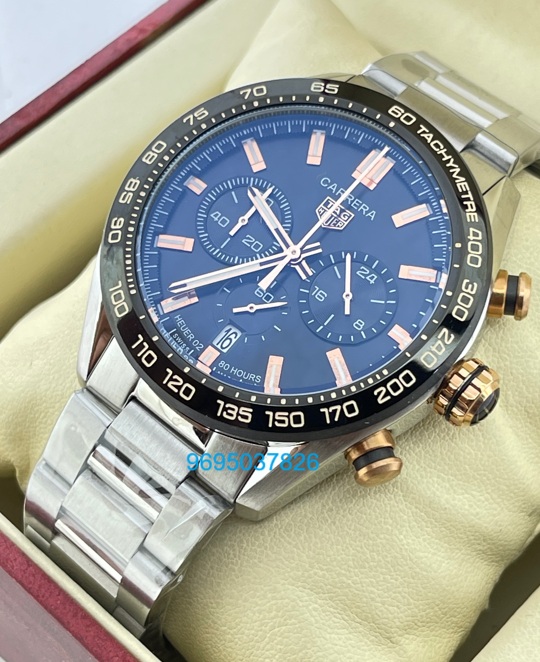 Tag Heuer Carrera Sport Black Chronograph Steel Watch