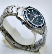Omega Seamaster Planet Ocean Blue Dial 007 Steel Bracelet Watch - Image 5