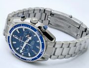 Omega Seamaster Planet Ocean Blue Dial 007 Steel Bracelet Watch - Image 6