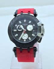 Tissot T-Race Chronograph Red Rubber Strap Watch - Image 3