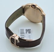 Cartier Ballon Bleu De Mens Rose Gold Leather Strap Swiss Automatic Watch - Image 7