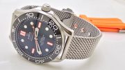 Omega Seamaster Diver 300M No-Date Edition Goes Orange Dual Strap Swiss Automatic Watch - Image 6