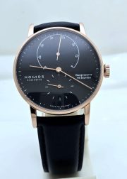 Nomos Glashutte LAMBDA Gangreserve 84 Stunden Rose Gold Black Power Reserve Swiss Automatic Watch - Image 3
