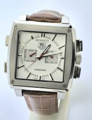 Tag Heuer Monaco 69 (Sixty-Nine) Analog/Digital White Limited Edition Watch - Image 3