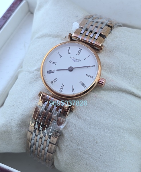 Longines Elegance La Grande Black Dual Tone Ladies Watch