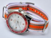 Omega Seamaster Planet Ocean Orange Nato Strap Swiss Automatic Watch - Image 6