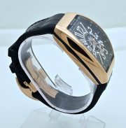 Franck Muller Vanguard Yachting Rose Gold Black Leather Strap Swiss ETA Automatic Watch - Image 5