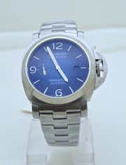 Panerai Marina Smokey Blue Steel Swiss Automatic Watch - Image 3