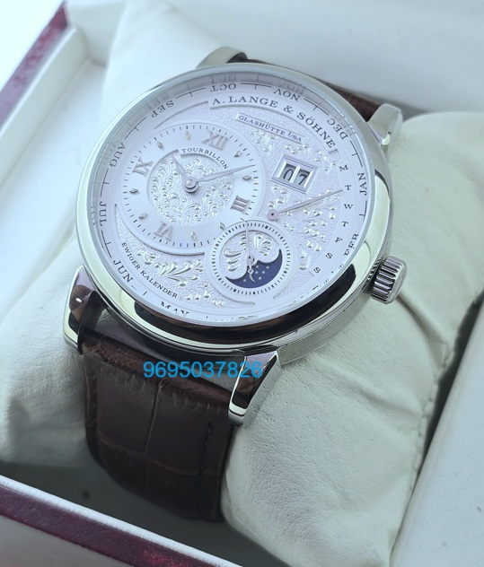 A. Lange & Shone Grand Lange 1 Moon Phase Steel White Swiss Automatic Watch