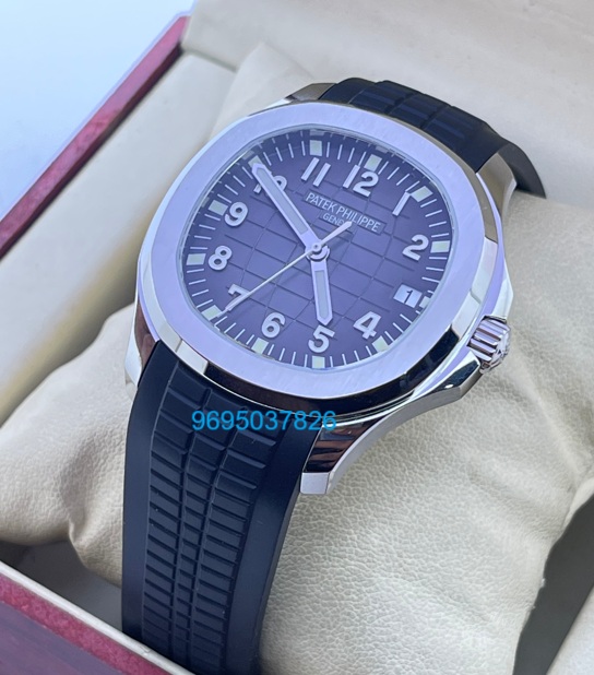 Patek Philippe Aquanaut Steel Black Rubber Strap Swiss ETA Watch