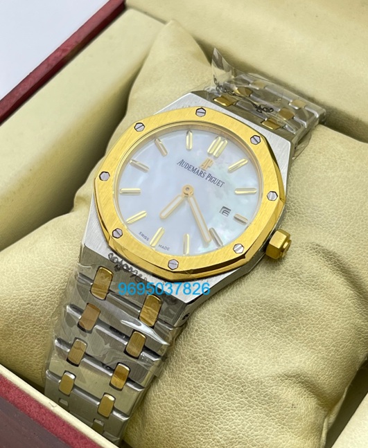 Audemars Piguet Royal Oak Mother of Pearl Dual Tone Ladies Watch