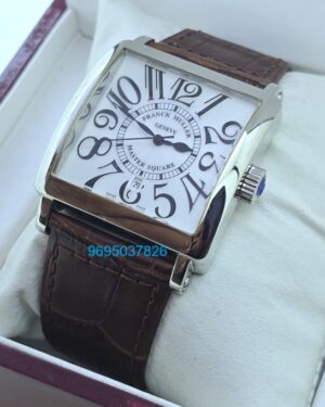 Franck Muller Square Master 2 Leather Strap Watch