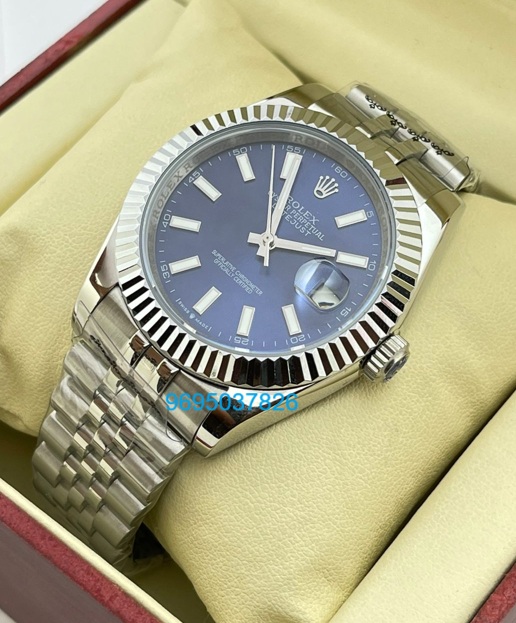 Rolex Day Just Blue replica watches at lowest price
