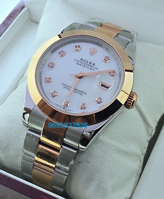 Rolex Date Just Diamond Mark Mother Of Pearl Replica Watches