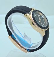 Rolex Yacht Master Rose Gold Black Rubber Strap Swiss Automatic Watch - Image 5