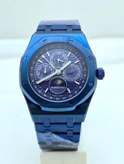 Audemars Piguet Royal Oak Perpetual Calendar Blue Swiss Automatic Watch - Image 3