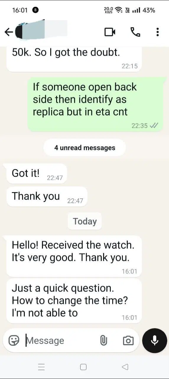 Customer Review Watchocart