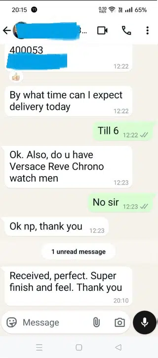 Customer Review Watchocart