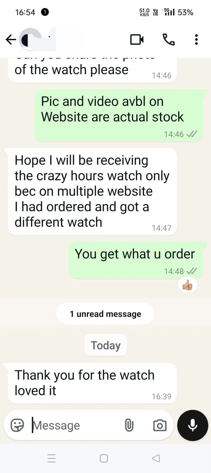 Customer Review Watchocart