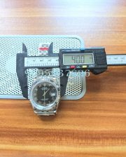 Rolex Date-Just Roman Mark Black Steel Swiss ETA Automatic 2836 Valjoux Movement Watch - Image 11