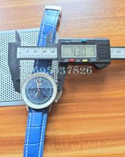 Breitling Navitimer Blue Leather Strap Swiss ETA Valjoux 7750 Automatic Watch - Image 10