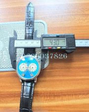 Patek Philippe Bridge Power Reserve Dual Time Ice Blue Swiss ETA Valjoux Automatic Watch - Image 10