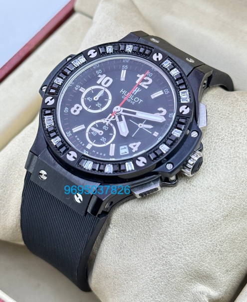 Hublot Big Bang Stone Bezel Full Black Ladies Watch