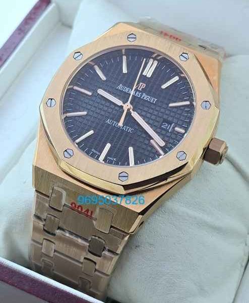 Audemars Piguet Royal Oak Black Rose Gold Swiss Automatic Watch