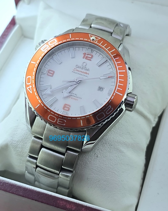 Omega Orange Bezel Replica Watches