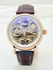 Patek Philippe Skeleton Two Time Zone SM Phase Swiss Automatic Watch - Image 3
