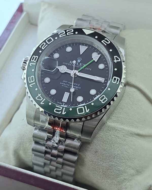 Rolex GMT Master II Destro Left-Handed Jubilee Bracelet Swiss Automatic Watch