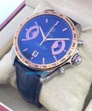 Tag Heuer Grand Carrera Calibre 17 Black Rose Gold Leather Strap Watch