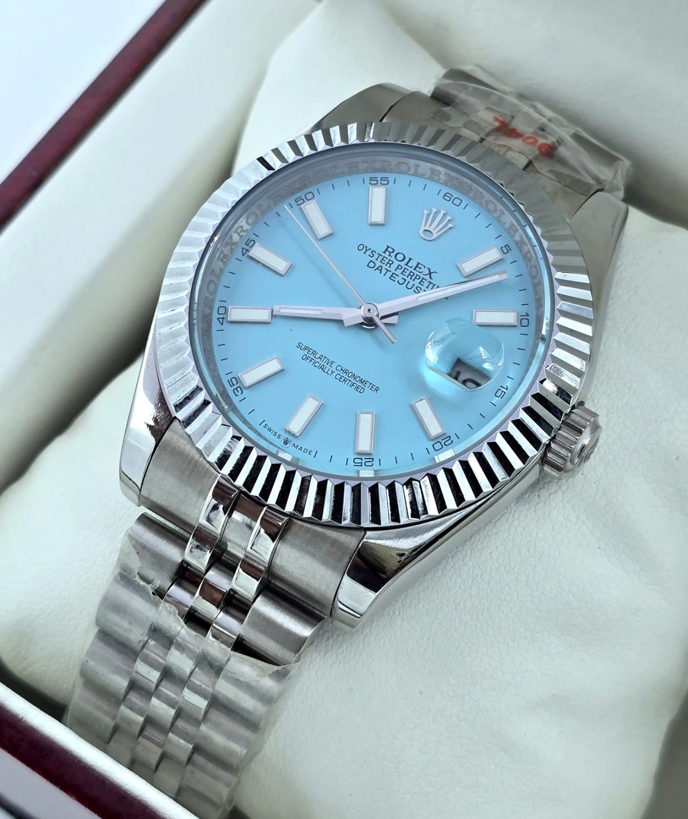 Date-Just Ice Blue First copy watches Rolex