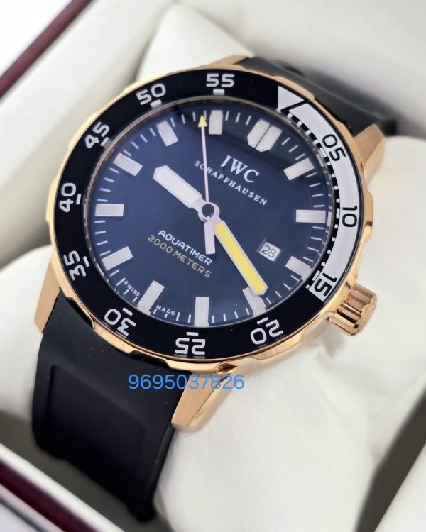 Aquatimer 2000 Rose Gold Black Rubber Strap Swiss Automatic Watch