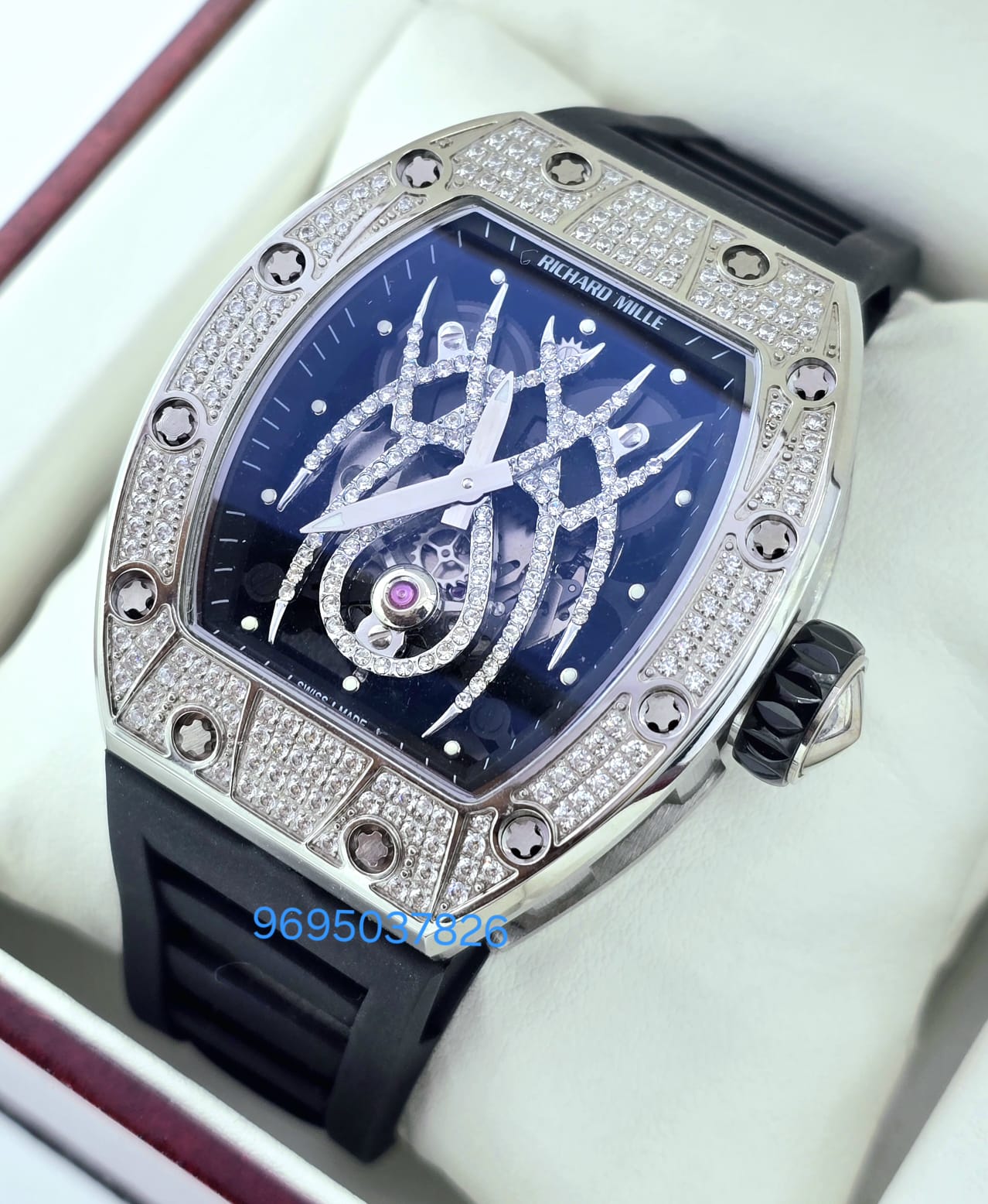 Richard Mille Spider Steel Diamond Swiss ETA Automatic Watch