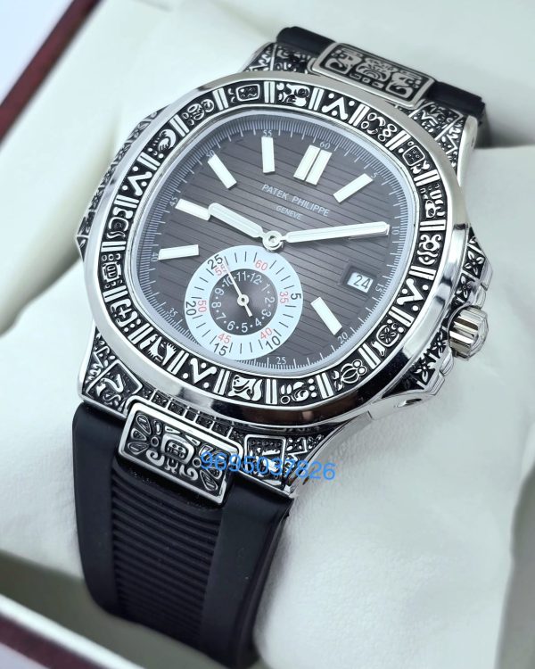 Patek Philippe Nautilus Hand Engraved Mayan/Aztec