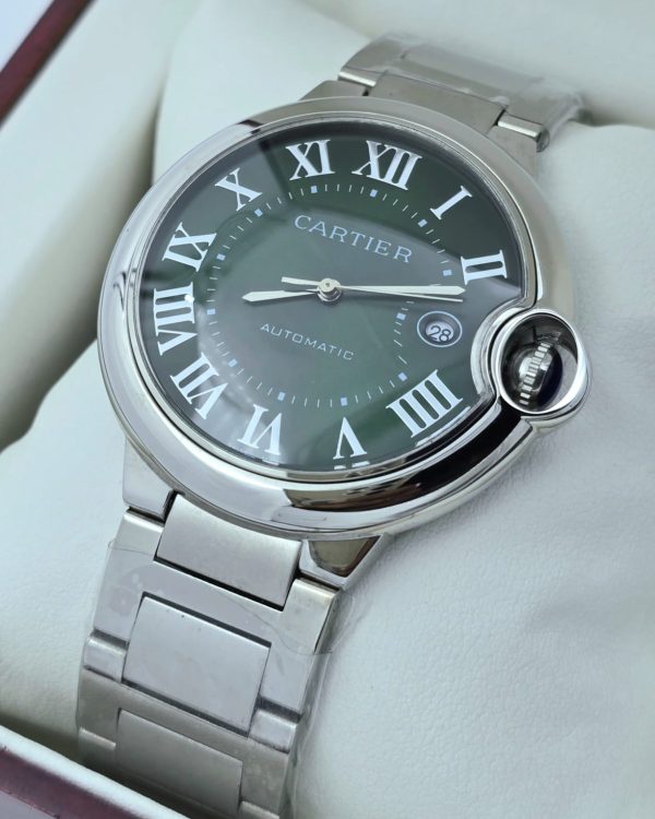 Cartier Ballon Bleu De Mens Steel Green Swiss Automatic Watch