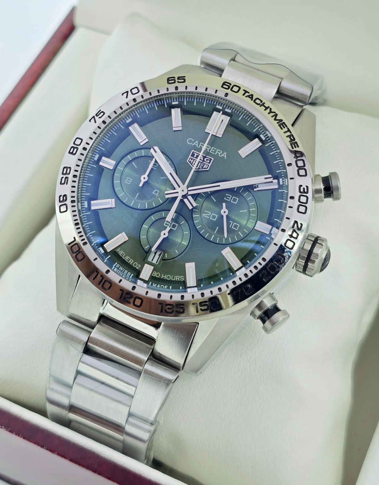 Tag Heuer Carrera Sport Green Chronograph Steel Watch