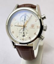 Tag Heuer Carrera Calibre 1887 Chronograph Leather Strap Watch - Image 3