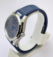 OMEGA SEAMASTER AQUA TERRA GREY BLUE RUBBER STRAP LIMITED EDITION SWISS AUTOMATIC WATCH - Image 4