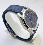 OMEGA SEAMASTER AQUA TERRA GREY BLUE RUBBER STRAP LIMITED EDITION SWISS AUTOMATIC WATCH - Image 5