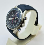 Omega Seamaster Diver 34th America Cup Chronograph Blue Rubber Strap Watch - Image 4