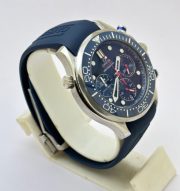 Omega Seamaster Diver 34th America Cup Chronograph Blue Rubber Strap Watch - Image 5