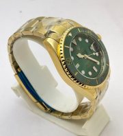 Rolex Submariner Green Full Gold Swiss Automatic Watch - Image 4