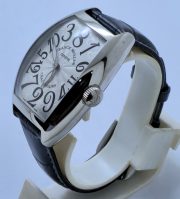 Franck Muller Crazy Hours White Leather Strap Swiss Automatic Watch - Image 4